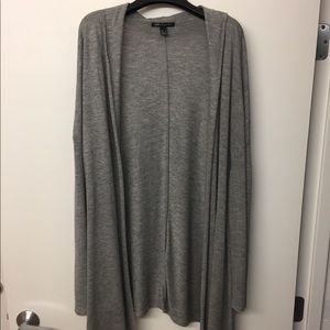Mango Grey Cardigan Top, Size Small